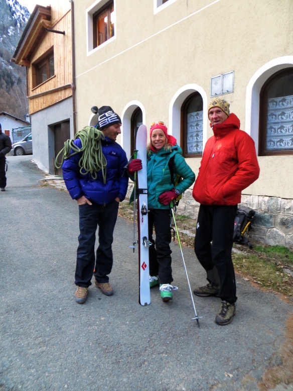 Not only rock and ice... ski-touring, too. Jeff Mercier and Isabelle Santoire. 